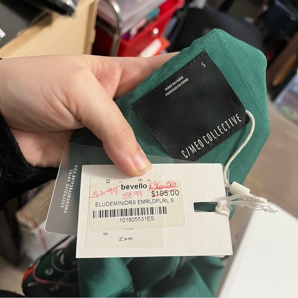 C/Meo Collective Elude Mini Dress Emerald Floral Green Small N - Picture 5 of 8